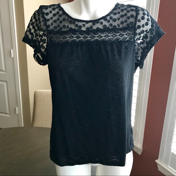Market & Spruce Tops - MARKET & SPRUCE Adelina Black Top STITCH FIX L